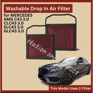 Mercedes AMG C43 3.0 Drop-In Panel Air Filter (2 Pieces)