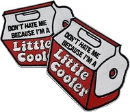 Tavashome Bundle 2pcs Don't Hate Me Because I'm a Little Cooler Patch, 3.1" x 2.7" Sized, Little Coo