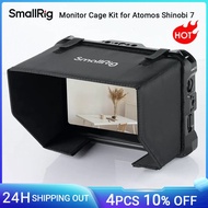 SmallRig Monitor Cage Kit for Atomos Shinobi 7 Cage Kit with Cable Clamp, Built-in NATO Rail and Sun