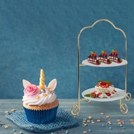 [Ready Stock] 1Pc Metal Cake Holder Buffet Plate Rack Party Food Server Rack Floating Cake Stand❤️