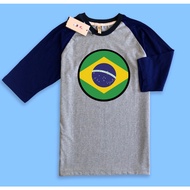 Camo Brazil Flag Raglan T-Shirt Brazil Flag
