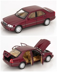Diecast  Mercedes Benz C Klasse W202 1993 Red Metallic 1:18 norev