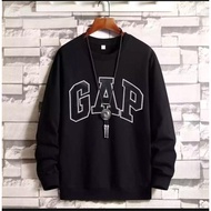 HITAM Sweater Hoodie Crewneck Gap Black Logo Print Text Pull Embroidery Premium Unisex Thick Fleece Material G280s