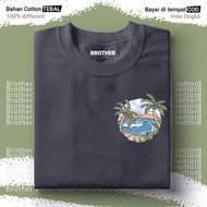 BROTHERSTORE Men's Distro T-Shirt Lu Paim Hahaha Text Articlel Wave Premium