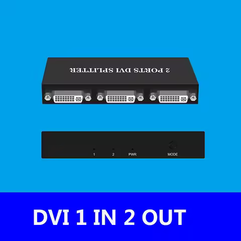 2 Port DVI Video Splitter 1 DVI-D in 2 DVI-D Out witch Switcher ,1 Way Computer Host External dvi to