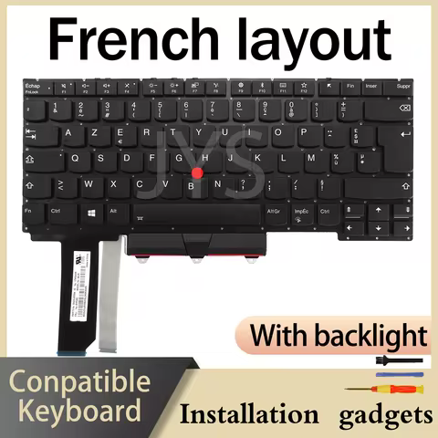 Suitable for Lenovo ThinkPad E14 Gen1 Laptop Backlit Keyboard DE/FR/UK/BR/CAFR/CH/DK/ES/HU/IT/LA/NOR