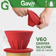 Specialcook V60 Dripper 02 Silicone Dripper Manual Brew Coffee Dripper Red Rubber Quality