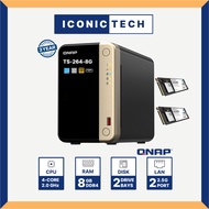 4TB ~ 8TB SSD Storage QNAP TS-264-8G 2-Bay NAS Enclosure Bundles With x2 HP EX950-2TBG SSD / Samsung