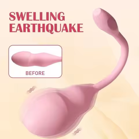 Inflatable Big Vibrating Egg With Remote Control G-spot Stimulator Plug Anal Soft Silicone Connected