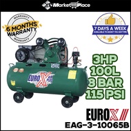 EUROX Belt Air Compressor 3HP 100L / JKKP Certified / EAG-3-10065B