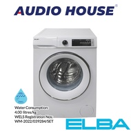 ELBA EWF80120VT  8KG FRONT LOAD WASHER  COLOUR: WHITE  WATER EFFICIENCY LABEL: 4 TICKS  DIMENSION: W597xH845xD557MM  2 YEARS WARRANTY BY AGENT