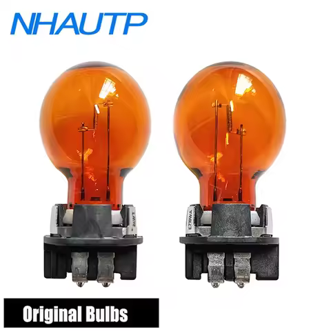 NHAUTP 2Pcs Original Amber PWY24W Halogen Lamp For Audi A3 A4 A5 Q3 Q7 VW Golf CC MK7 Front Turn Sig