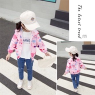 เสื้อคลุมเด็ก เสื้อแจ็คเก็ต  แจ็คเก็ต เสื้อกันลม เด็กผู้หญิง ลายน่ารัก สีสันสดใส เป็นผ้าร่ม หนา 2 ชั