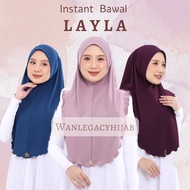 Tudung Sarung Layla Bawal Instant (awning lipat)