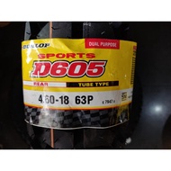 Tire DUNLOP 4.60 460 18 D605 semi trail cross dual PURPOSE klx dtracker [New Stock READY]