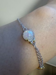 歐泊連星星月亮裝飾S925通體純銀手鏈 S925 Sterling Silver Bracelet bracelet,bracelets, Earrings,earring,ring,rings,pe