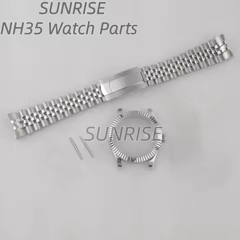 Watch Case for Datejust Parts 41mm NH35 Case Strap Stainless Steel Jubilee Bracelet Band 31mm Dial S