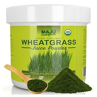 [USA]_Maju Superfoods MAJUs Organic Wheatgrass Juice Powder - Oregon Grown, no Cut-Grass Taste, Raw,