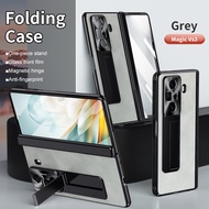 Honor Magic Vs3 CaseLeather Soft Touch Case with KickstandLens ProtectionS Pen HolderHinge Protectio
