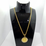 High Quality and Gold Plated SAN BENITO MEDALLION NECKLACE  High Quality and Authentic 316L stainles