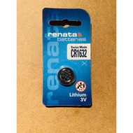 RENATA COIN BATTERY - CR1632, BR1632, BR 1632, BR-1632, CR1632, CR 1632, CR-1632, DL1632, DL-1632, 1