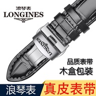 g2ydl2o 7/29Longines สายนาฬิกาข้อมือหนัง ลายธงทหาร Concas L2 หัวเข็มขัดผีเสื้อ สําหรับผู้ชาย