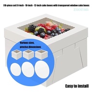 Pack of 10 Sturdy Clear Window Cakes Boxes for 8 10 12inch Cakes Display Ready