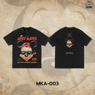 Power 7 Shop "Mickey Mouse" Cartoon T-Shirt Authentic DISNEY License (MKA-003-Bleached Fabric) T Shi