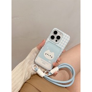 MERAH Cat Card Holder Casing Strapbiru iphone 17 Air Pro 11 13 Pro Max 16 15 Pro Max 7P 8P Xr Ip13 1