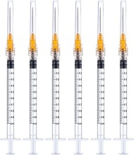 100แพ็คของใช้ปลอดเชื้อแบบใช้แล้วทิ้งเข็มฉีดยาขนาด1มล. พร้อมเข็ม25Ga เข็มและเข็มฉีดยาขนาด1นิ้วบรรจุแย