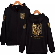 AOT attack on anime cosplay jacket snk logo goldTITAN