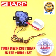 TIMER MESIN CUCI SHARP ES-T95 - TIMER 3 KABEL + KNOP 1 SET
