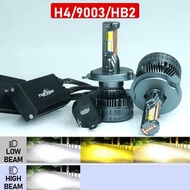 หลอดไฟหน้า LED T63 พลังงานสูง 3 สี สําหรับรถยนต์ H4 Hi Lo Beam Canbus 6000K 3000K 4300K - 12V 2 ชิ้น