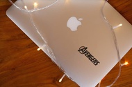 decal sticker macbook apple stiker logo avengers marvel shileld laptop - biru muda
