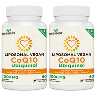 1000mg Liposomal CoQ10 Ubiquinol, 120 Vegan Softgels, High Absorption Ubiquinol CoQ10 Supplement, Ac