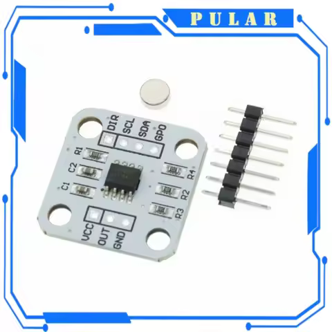 PLR 1pcs 12bit high precision AS5600 magnetic encoder induction angle measurement sensor module
