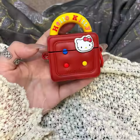 Bag Hello Kitty Silicone Earphone Case Accessories Cover For Airpods 1 2 3 4 Pro Pro 2