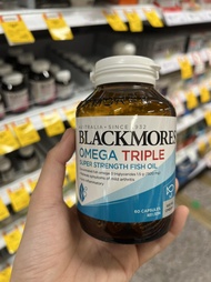 Viên uống Dầu cá hàm lượng cao x3 lần Blackmores Omega 3 Triple Super Strength Fish Oil 60 viên Úc