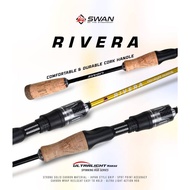 SWAN RIVERA ULTRA LIGHT MANIAK SOLID CARBON SPINNING Rod