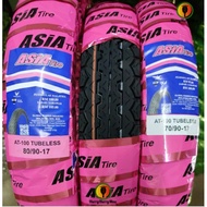 Asia AT100 (70/90-17 / 80/90-17) Tubeless Tyre (Tayar Bunga TT Muroh Murah Tubeless)