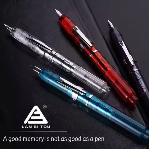 Lanbitou 3088 Press Retractable Nib Fountain Pen Student Calligraphy Practice Writing Ink Pens Busin
