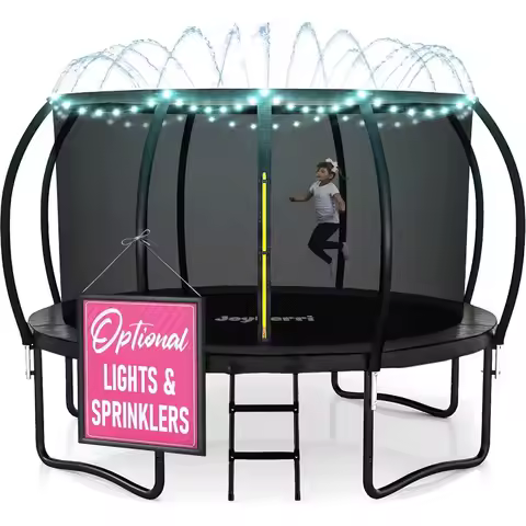 JoyBerri Trampoline Outdoor-Upsurge ASTM Certified Safe 8Ft 10Ft 12Ft 14Ft 15Ft 16Ft Recreational Tr