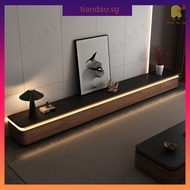 Solid Wood TV Console Cabinet Rock Board TV Console With Ambient Light TV Cabinet Long Strip Platfor