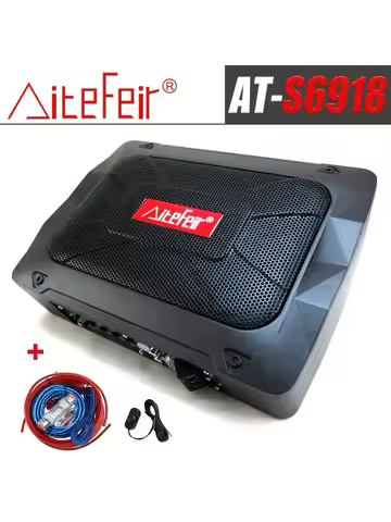 12V Car Active Subwoofer 500W RMS 1800W Max 6x9 Inch Aluminum Alloy Body Amplified Subwoofer with In