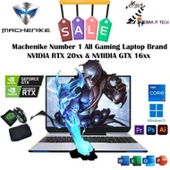 Machenike 15.6" Gaming Laptop Intel Core i7 NVIDIA RTX GTX 16/32GB RAM 512GB SSD Windows 11 Pro - (R