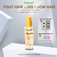 Bremod Moroccan Argan Oil Hair Serum Reduce Hair Loss & Promote Growth Vitamin E For Damage Dry Friz