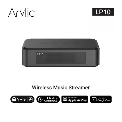 Arylic LP10 Wireless Music Streamer with Google Cast Stream from favorite APP Display Panel Digital 