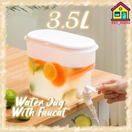 3.5L Water Jug With Faucet Refrigerator Cold Kettle Ice Drink Water Tank Dispenser Beverage Juice Drinkware Container