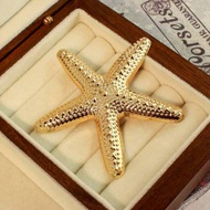 AC001S Starfish Metal Brooch Gold