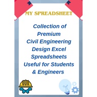 Collection of Premium Civil Engineering Design Excel Spreadsheets Useful for Students & Engineers